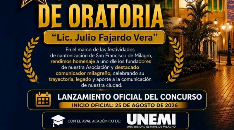 🎤 ¡ATENCIÓN MILAGRO! ACM ANUNCIA EL I CONCURSO DE ORATORIA “LIC. JULIO FAJARDO VERA”